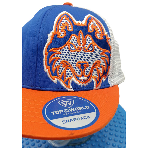 Top of the World, Rare White Mesh Truckers Huskies Snapback,‎ Orange & Blue - Picture 7 of 10